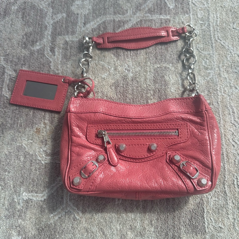 NEW Balenciaga Mini Giant Shoulder Bag 2013 Color Rose